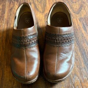 Brown Leather Slip-On Shoes